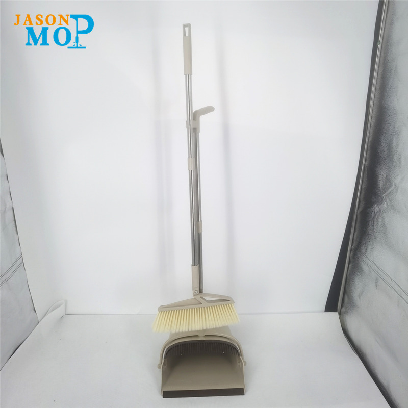 Muovimateriaali kotitalouksien puhdistus pitkä pölypöly luuta, luuta dustpan ja puristin