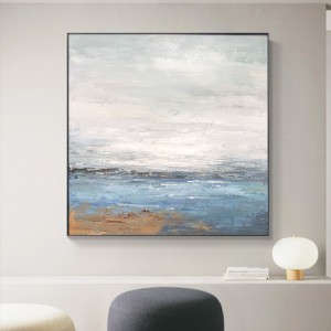 Seascape Pure Handmade Abstract Artwork Kehystetty akryylimaalaus seinän sisustus kangas öljy maalaus olohuoneeseen