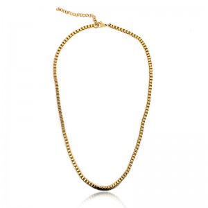 Ruostumaton teräs tyhjiö kullattuneliö laatikko kaulakoru