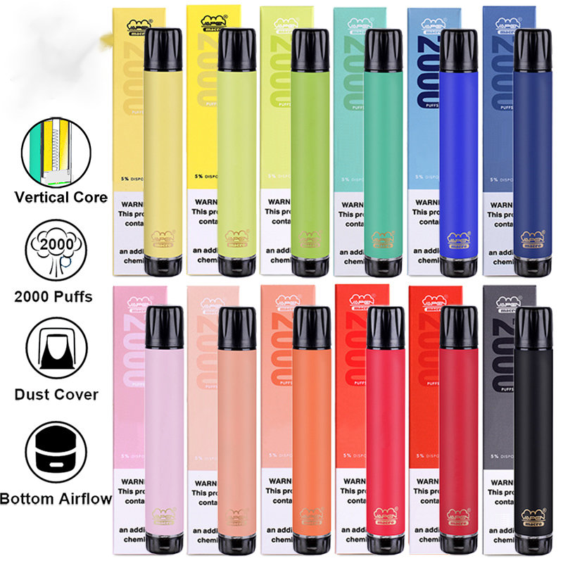Aito Vapen Macro 2000 puffs kertakäyttöinen vape kynä pystysuoralla kelalla ja xxl Xtra Extra Flex Höyrystin esitäytetyt palkit E CIGS Höyrystimet