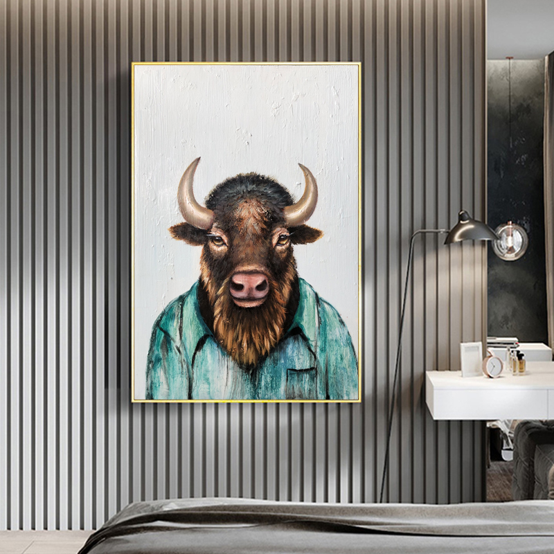 Tukkukauppa Käsintehty eläinten moderni öljymaalaus Canvas Home Sisustus Taidetyö