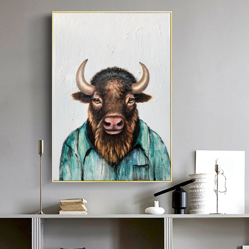 Tukkukauppa Käsintehty eläinten moderni öljymaalaus Canvas Home Sisustus Taidetyö