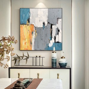 Uusi muotoilu Täysin käsin maalattu kultainen kullan folio seinän taide abstrakti kangas öljymaalaus kankaalle