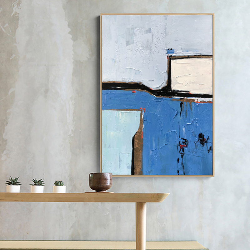 100% Käsin maalattu suurinykytaide Canvas Hotel Ravintola Koristeellinen Seinä Taide Abstrakti Canvas Maalaukset