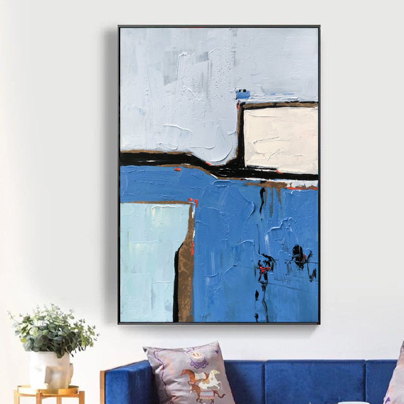 100% Käsin maalattu suurinykytaide Canvas Hotel Ravintola Koristeellinen Seinä Taide Abstrakti Canvas Maalaukset