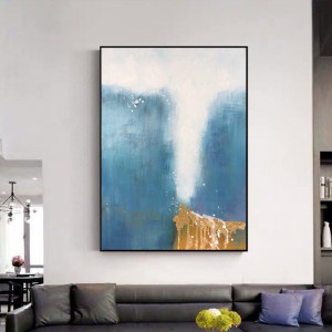 Käsin maalattu suuri abstrakti öljy maalaus kankaallenykyaikainen seinän taide maalaus live-huoneeseen