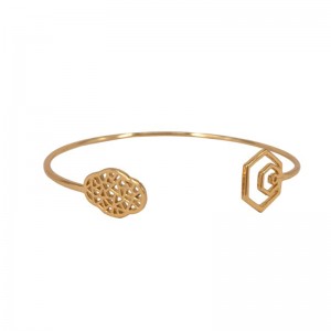 Begonia kukka avoin rannekoru