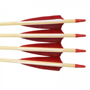 Elong Outdoor 110260-01 28 Tyylikäs puinen arrow Turkki Feather-jousiammunta ammunta ja metsästys