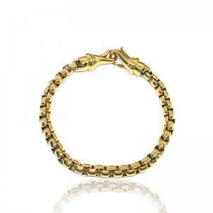 Euroopan ja amerikkalainen muoti ruostumaton teräs kultainen antelias helmi ketju, rannekoru