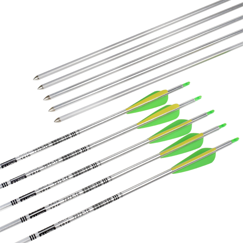 Elong Outdoor 116062 30INCH SP650 Alumiini Arrow Hopea Väri jousiammunta Bow Ammunta