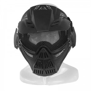 44mA07-BK Airsoft Mask Tactical Masks Täysi kasvot silmäsuoja CS Survival Games Ammunta