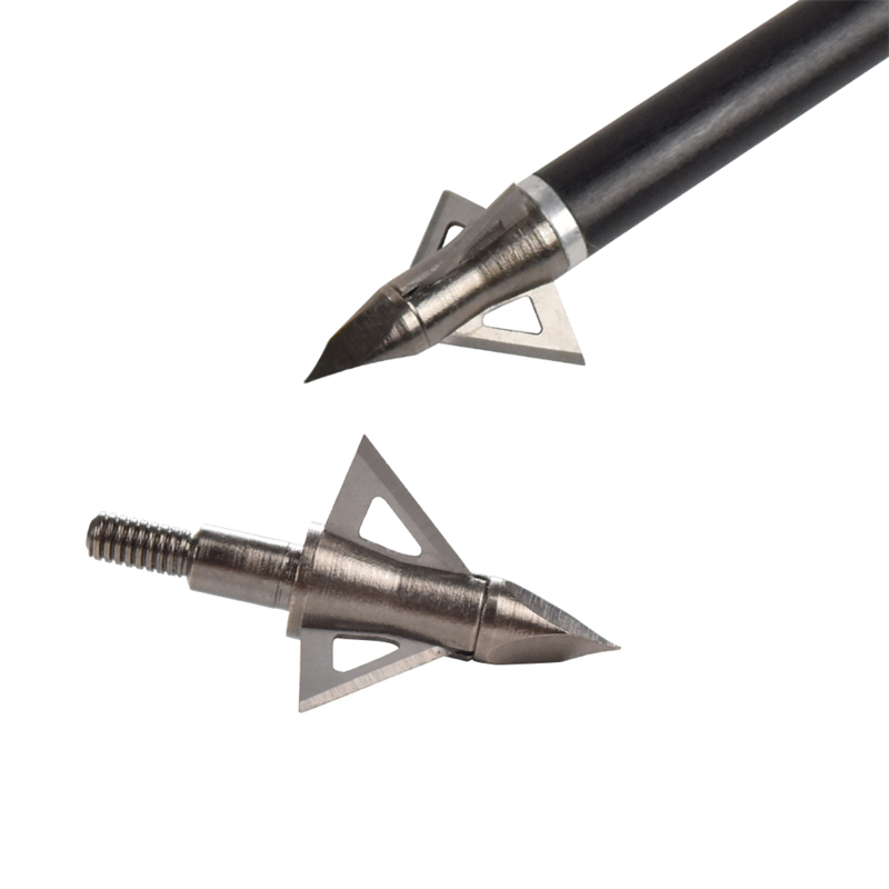 Nika-jousiammunta 15B029 3 Kiinteät terät 100 viljan metsästys Broadheads Jousiammunta Crossbow Bolt Metsästys