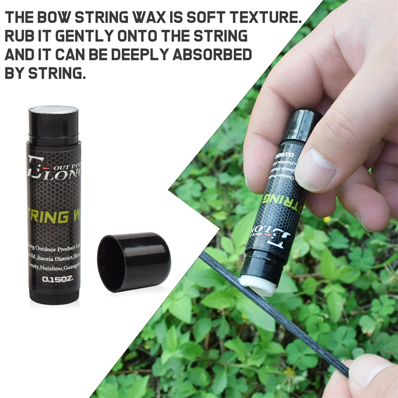 Elong Outdoor 28002 Bow String Wax Strings Protection vedenpitävä jousiammunta Bowstring vaha vähentää kitkaa ja estää fraying