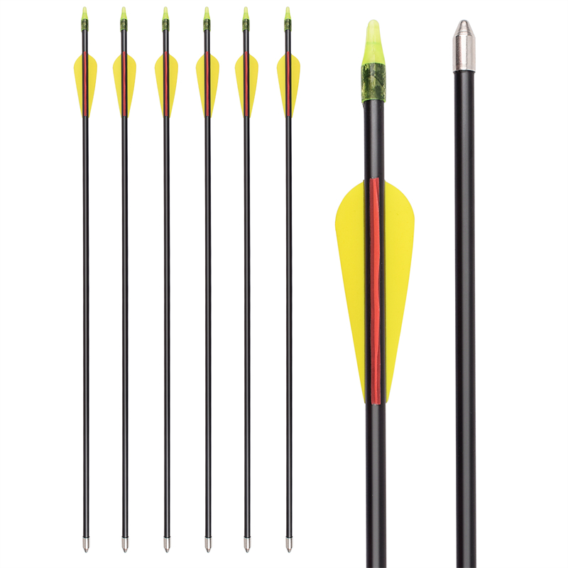 Elong Outdoor 115549 26INCH ID5MM Fiberglass arrow Jousiammunta Recurve Bow Ammunta Käyttämällä