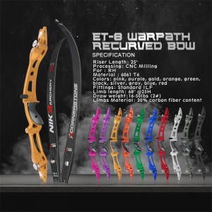 Nika -jousiammunta 68 tuuman palauta keula C1 -hiilirajalla ulkona urheilua varten