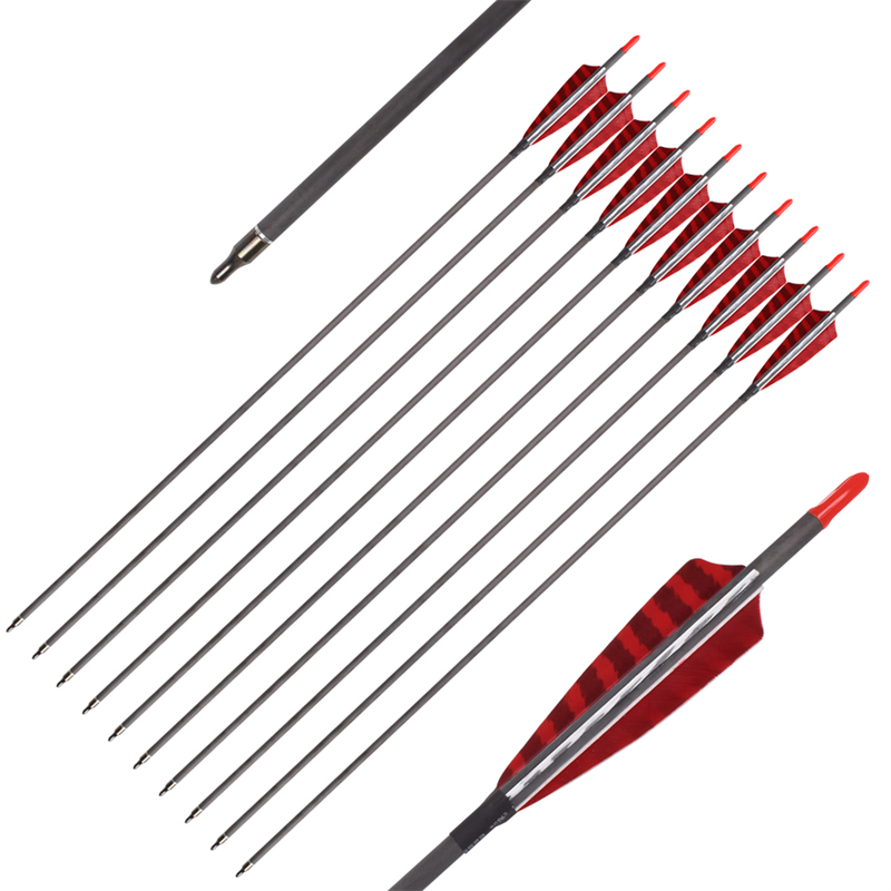 Elong Outdoor 112837 ID6.2mm SP500 hiilikuitu arrow Turkki höyhen jousiammunta ammunta