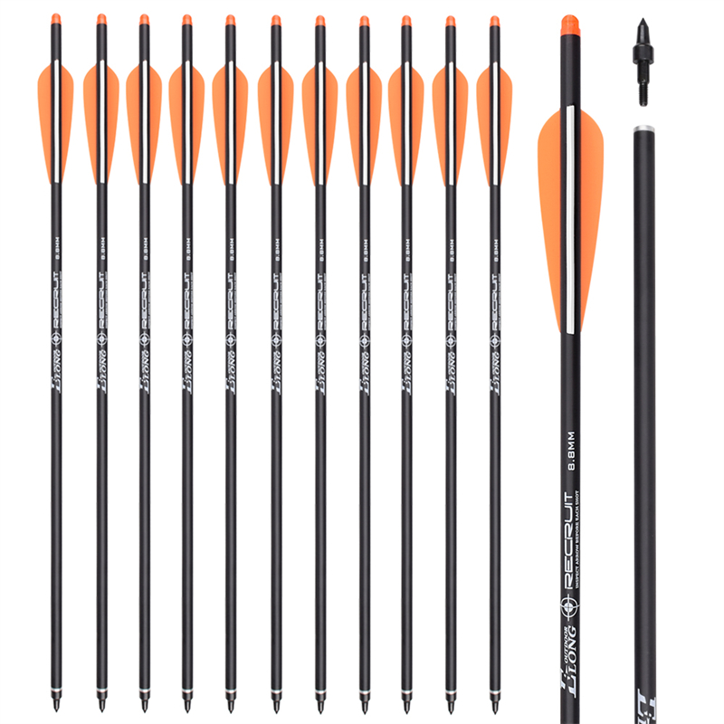 Elong Outdoor 114494 ID7.62mm 16 Tinch RollFiberglass Bolt TPU Vanes jousiammunta ammunta käyttäen