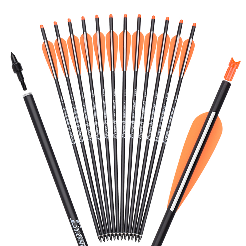 Elong Outdoor 114494 ID7.62mm 16 Tinch RollFiberglass Bolt TPU Vanes jousiammunta ammunta käyttäen