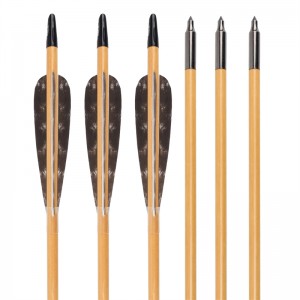 Elong Outdoor 117025-01 OD8MM 32INCH puinen arrow Jousiammunta Perinteinen keulakuvaus