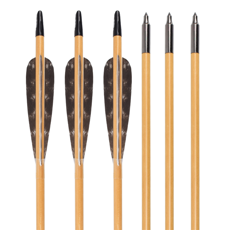 Elong Outdoor 117025-01 OD8MM 32INCH puinen arrow Jousiammunta Perinteinen keulakuvaus