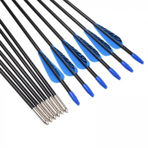 Elong Outdoor 110099 ID5MM 28 Tinch Fiberglass arrow Tiger Pattern Vane-jousiammunta ammunta