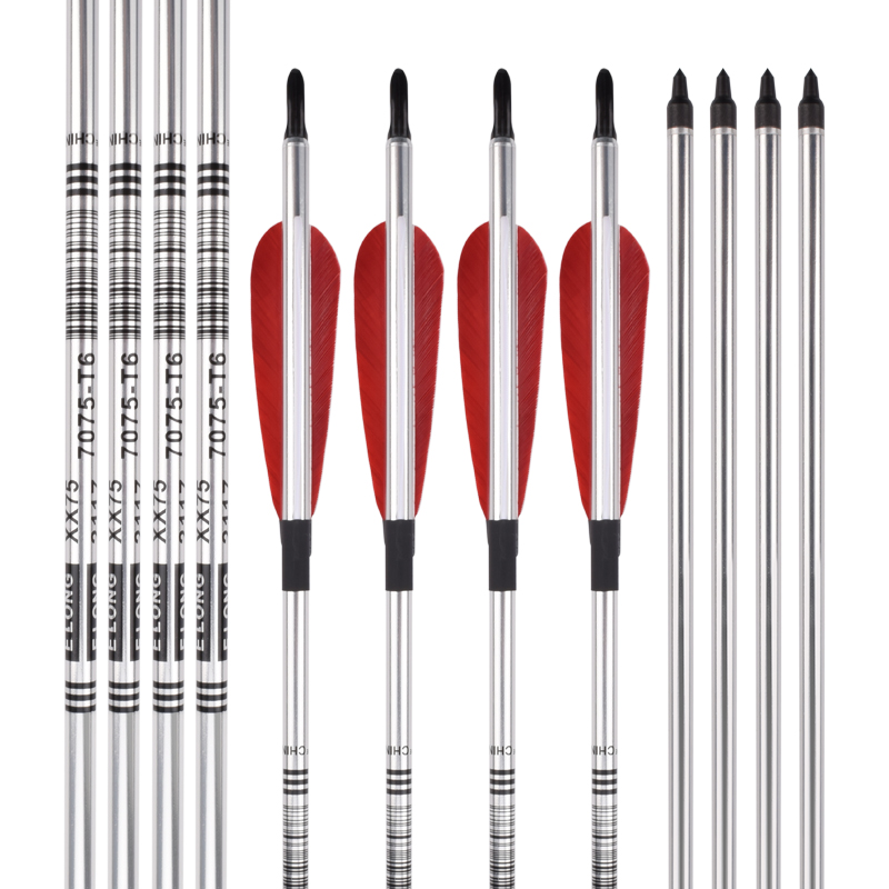 Elong Outdoor 113149-01 30 Tinch Aluminium arrow Turkki höyhen jousiammunta ammuntakäytäntö