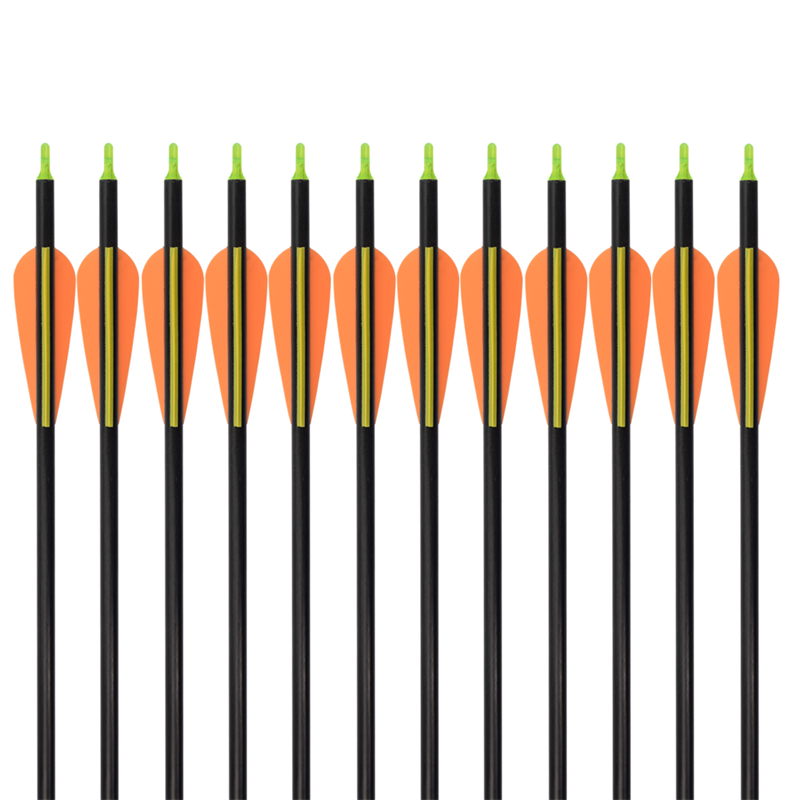 Elong Outdoor 111412 26INCH ID6MM Fiberglass arrow TPU Vanes jousiammunta ammunta