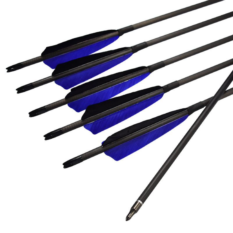 Elong Outdoor 114454 ID6.2mm 30 Tinch Carbon Fiber arrow Turkki höyhen jousiammunta ammunta