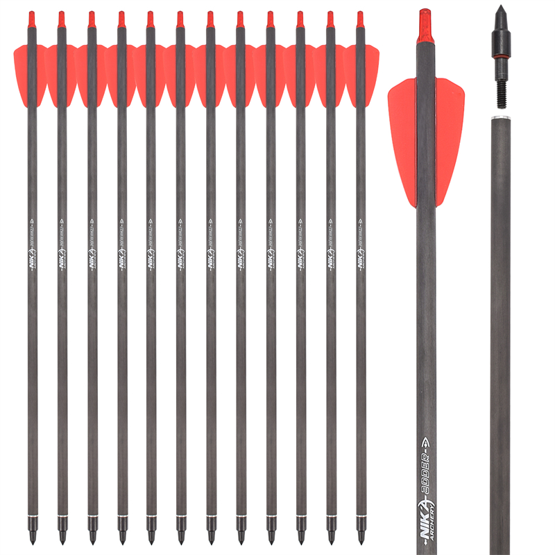 Nika-jousiammunta 113182-02 15INCH ID6.2mm Cobra RX Carbon Crossbow Bolt Cobra System Crossbow Metsästys