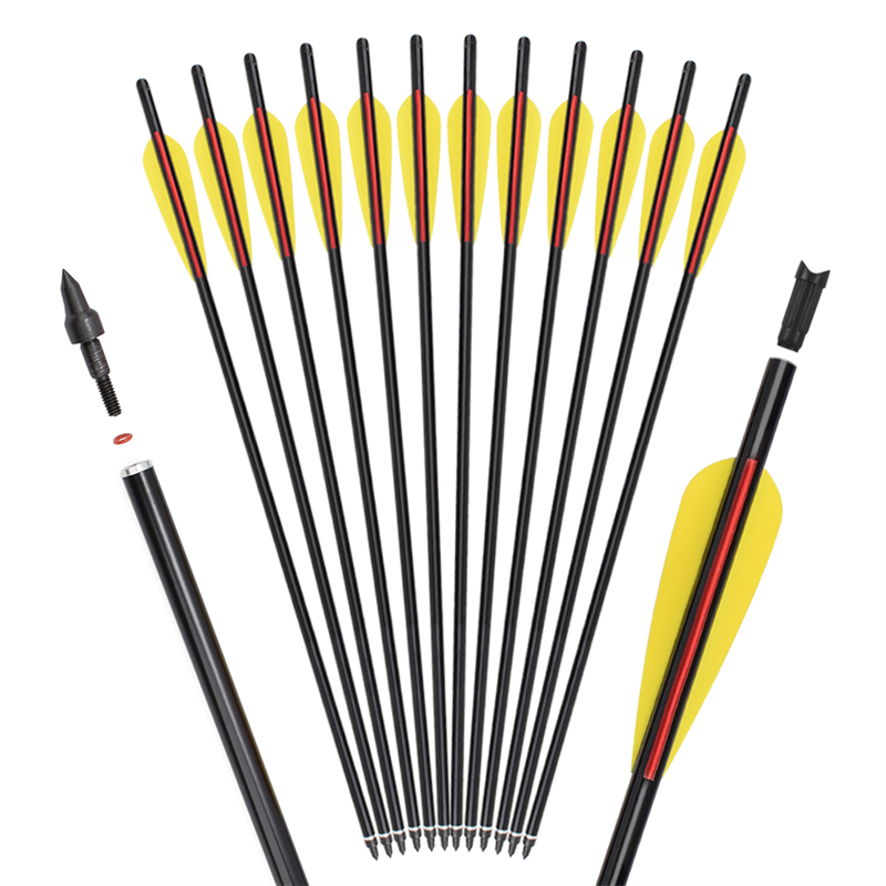 Elong Outdoor 116058-01 OD8.8mm 16 TINCH Aluminium Pultti TPU Vanes jousiammunta Crossbow Metsästys Käyttämällä