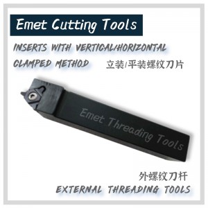 Emet Threading Tools/internal Threading Tools/external Threading Tools/insert voidaan kiinnittää sekä pystysuorilla että vaakasuorassa menetelmillä/turning-työkalut