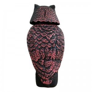 Realistinen lintu Shower Plastic Owl Scarecrow pyörivä pää ja ääni puutarhan piha lintu hylkivä ulkona tuholaistorjunta