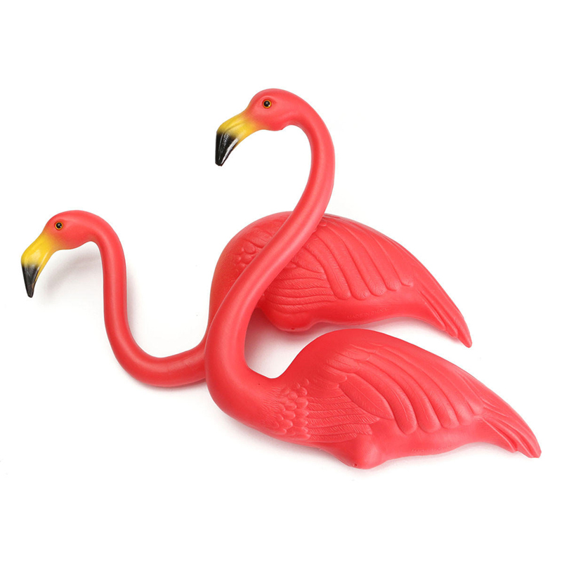 Vaaleanpunainen Flamingo muovipihan puutarhanurmikon taide koristeet Retro lelu sisustus