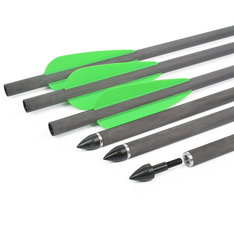 Elong Outdoor 113003-02 AirGun 26.37inch Carbon Bolt Muovi Vane Jousiammunta Crossbow Arrow Kuvaus