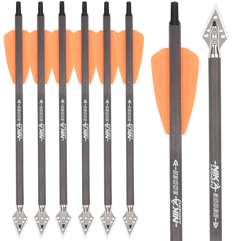 Nika-jousiammunta 114521-02 Carbon Bolt ID6.2mm 7.5CH for Cobra System Adder/R9/RX jousiammunta Metsästyslaitteet