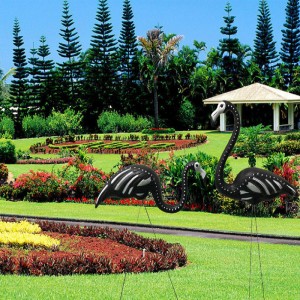 Musta luuranko piha flamingos halloween muovi flamingosnurmikko sisustus koriste zombienurmikko ornamentti