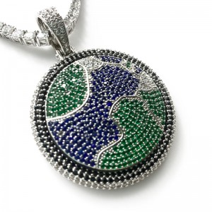 Uusi täysi zirkoni timantti pyörivä maapohjainen intialainen pitkä matkapuhelin hihna kaulakoru