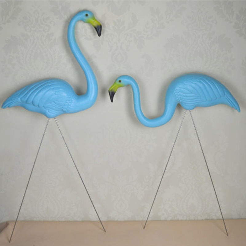 Simulointi Muovi Sininen Flamingo Linnut Puutarhanhoito Animal Decorations Outdoor Supplies