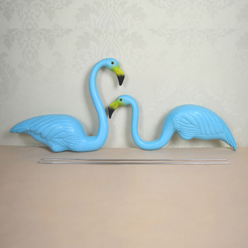 Simulointi Muovi Sininen Flamingo Linnut Puutarhanhoito Animal Decorations Outdoor Supplies