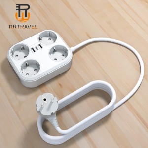 Uusi tuote Saksan standardi, jossa linjapistoke, USB sekä tyypin C, saksalainen vakiopöydän pintarivinen pistoke, 110-240V AC Universal Socket