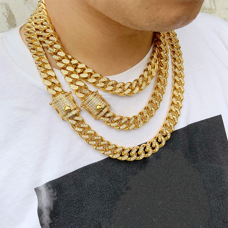 Yksi rivi 3 Diamond Hip Hop Cuban ketju