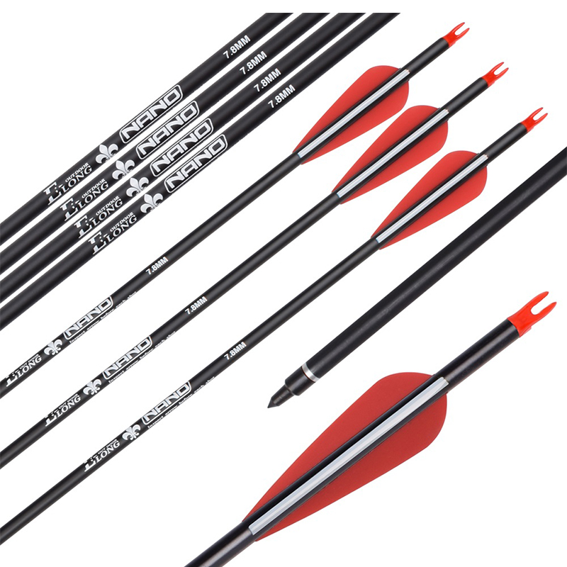 Elong Outdoor 115500-08 30 Tinch Roll Fiberglass arrow Jousiammunta Recurve Bow Target Ammuntakäytäntö