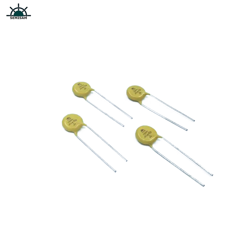 Kiina ODM Elektroniikkakomponentit, keltainen MOV 10MM 10D561 560V Sinkkioksidivaristor (MOVMETAL OXIDE-varistor)