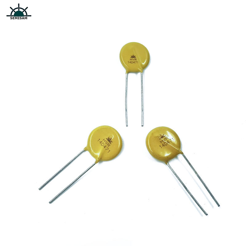 Kiina Elektroniikkakomponentit, keltainen MOV 14MM 14D471 470V Varistor Zov Indestestrial Varistor