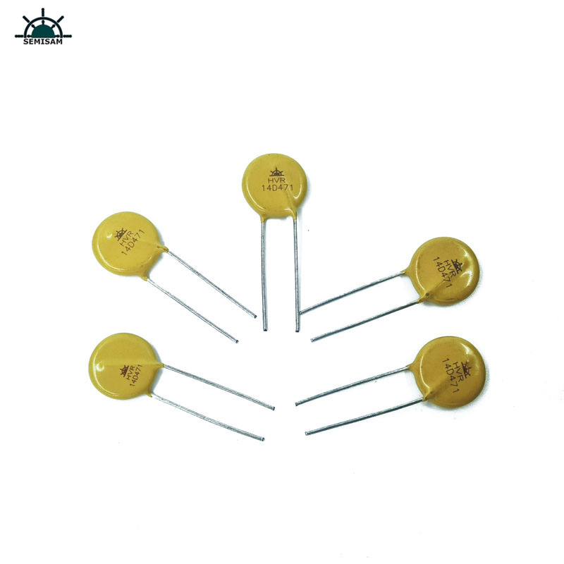 Kiina Elektroniikkakomponentit, keltainen MOV 14MM 14D471 470V Varistor Zov Indestestrial Varistor