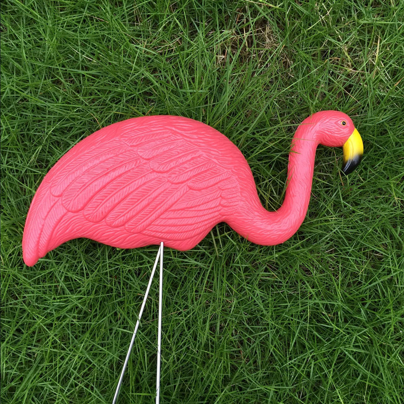 Muovinen simulointi flamingo vauvan koristelu ulkona puutarha ornamentit hartsi flamingo Figurrines Garden Festival Wedding Puutarhanhoito sisustus