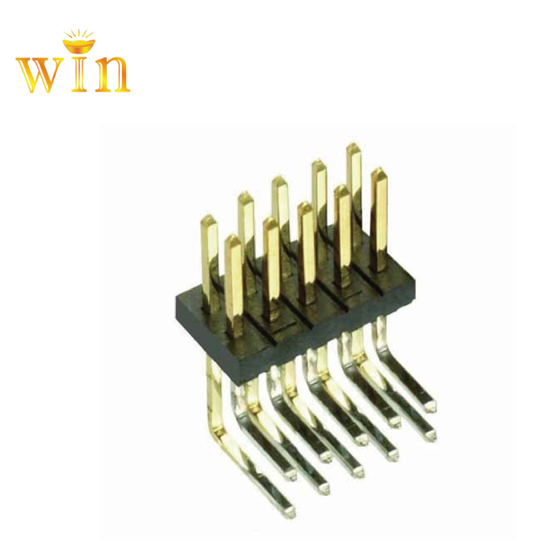 2x5p Double Row Oikean kulman PIN-otsikkoliitin