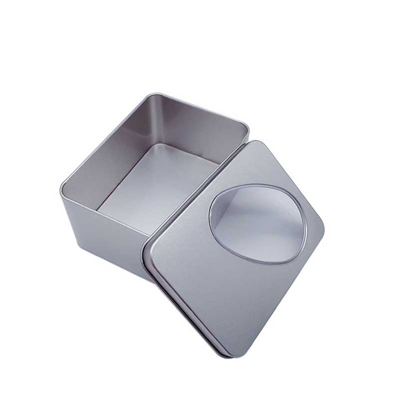 Ikkuna Square Metal Box Storage Tin Box 125 * 90 * 60mm