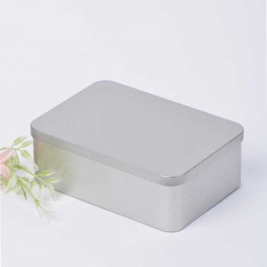 Suorakulmainen himmeä Tinplate Saffron Gift Metal Box 159 * 110 * 53mm