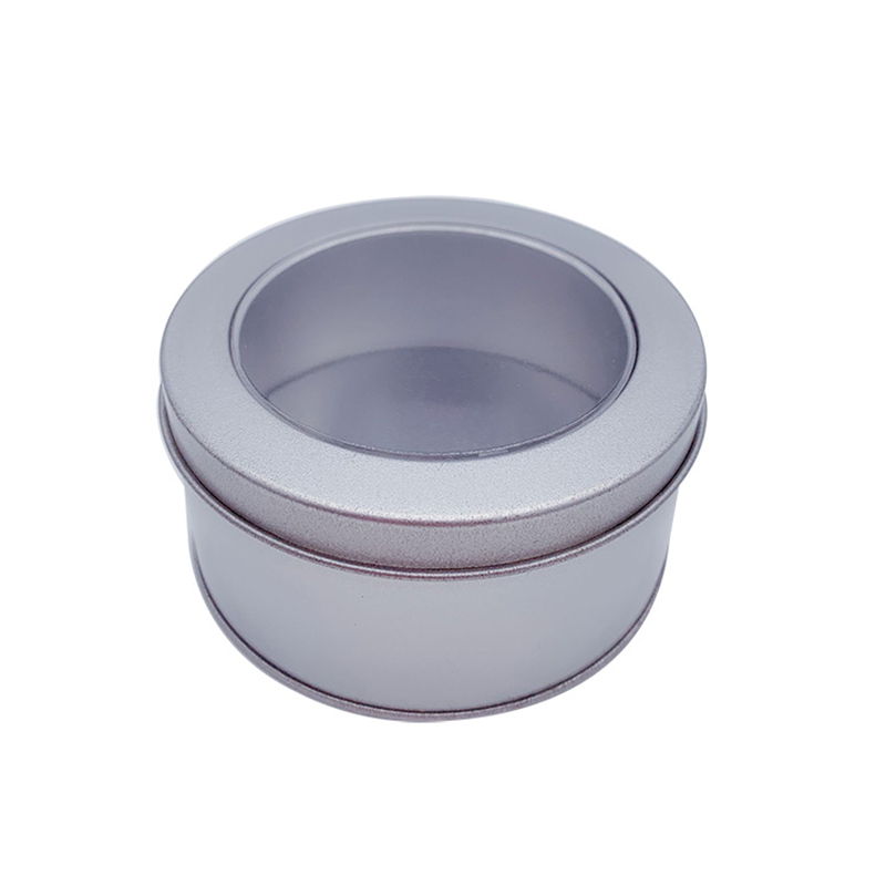 Tehdas Direct Sale hopea pyöreä metalli tina säiliöt, joissa on kansi kahvia tina tölkit tukku (90mm * 40mm)
